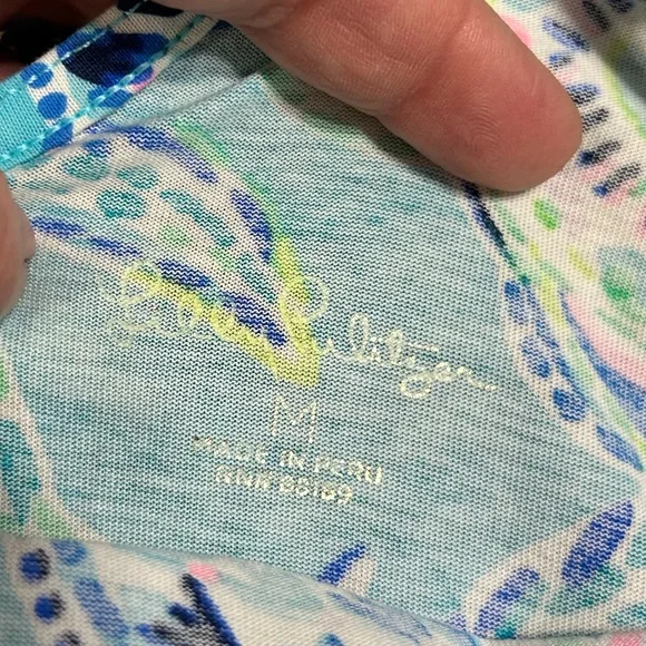 Lilly Pulitzer Kimi Swing Dress Resortwear Vacation Bermuda Blue Turtle Sz M - Picture 10 of 12